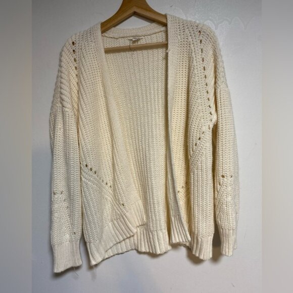 Garage Open Front Knit Cardigan Sweater in Cream (Size P/S) - Picture 9 of 9